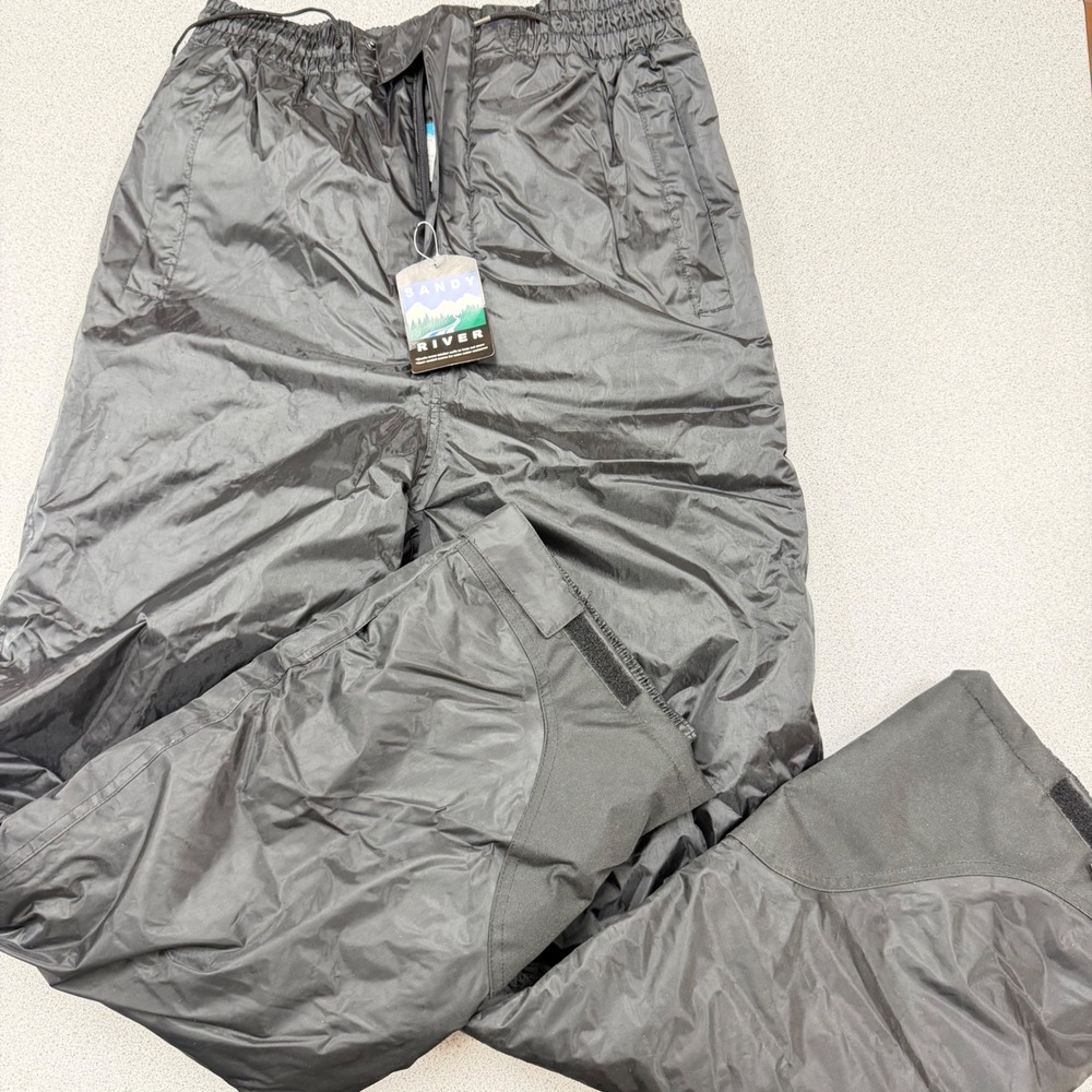 Sandy River Mens Insulated Snow Pants Blk L 160g Padded Winter Ski Trousers NWOT